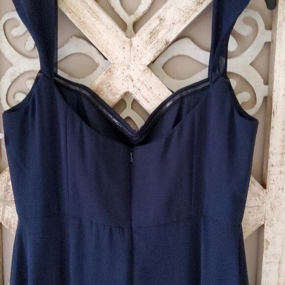 After Six Women's Sweetheart Neck Evening Gown in Navy Blue - Picture 7 of 10